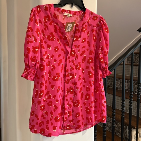 Pink and Red Cheetah Top Size Small - Picture 3 of 5